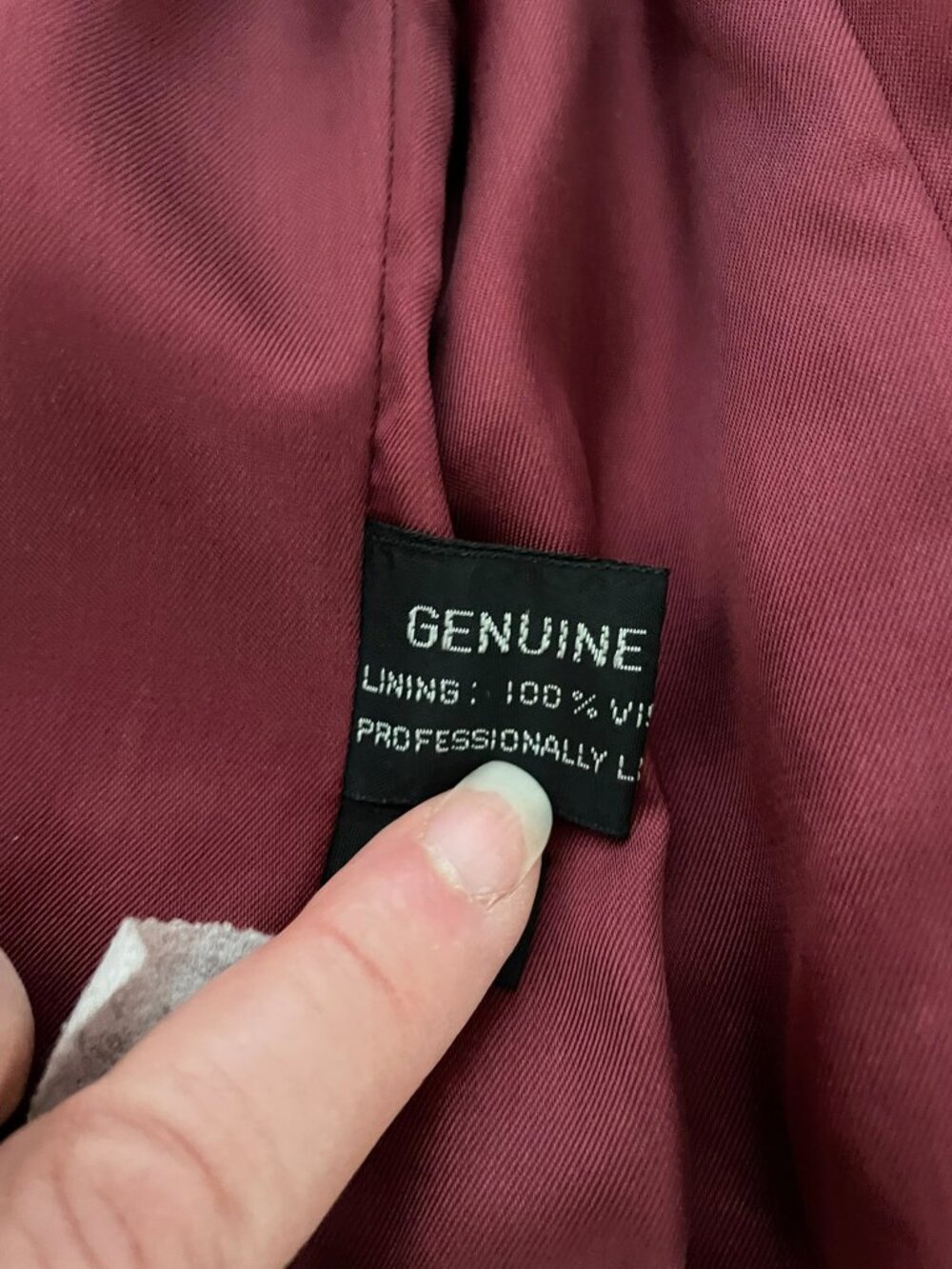 Dark Red Real Suede Leather Blazer Jacket - Picture 12 of 14
